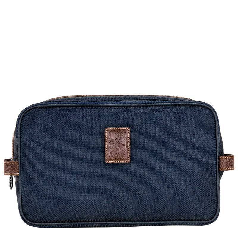 Longchamp Boxford Toiletry case - Recycled canvas Blue | EFSW16975