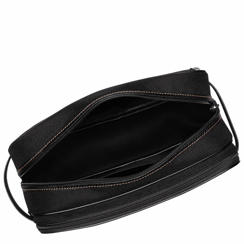 Longchamp Boxford Toiletry case - Recycled canvas Black | LOAB38946