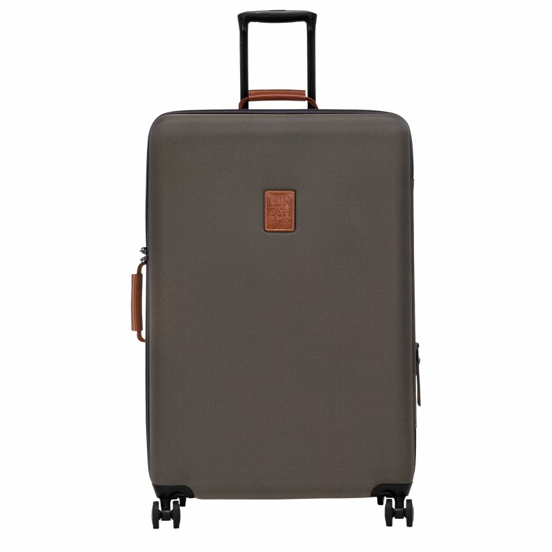 Longchamp Boxford XL Suitcase - Recycled canvas Brown | FWKU36104