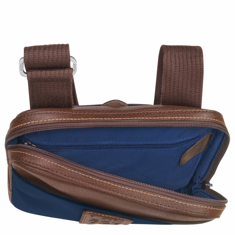 Longchamp Boxford XS Crossbody bag - Recycled canvas Blue | HKZV49780