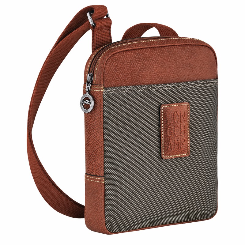 Longchamp Boxford XS Crossbody bag - Recycled canvas Brown | AGRS79823