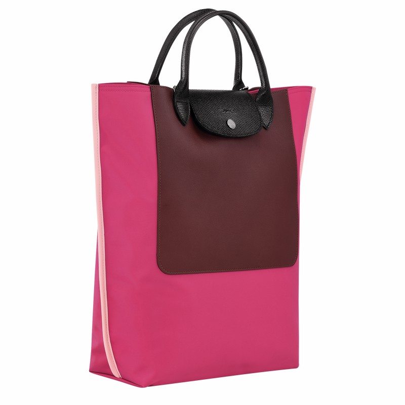 Longchamp Cabas M Tote bag - Canvas Fuchsia | UKSJ20931