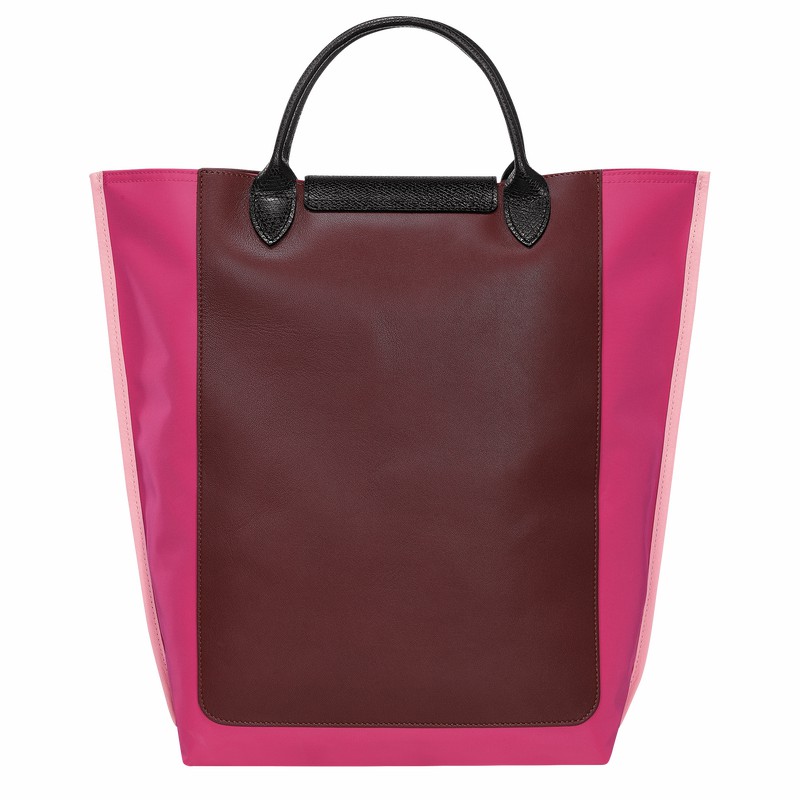 Longchamp Cabas M Tote bag - Canvas Fuchsia | UKSJ20931