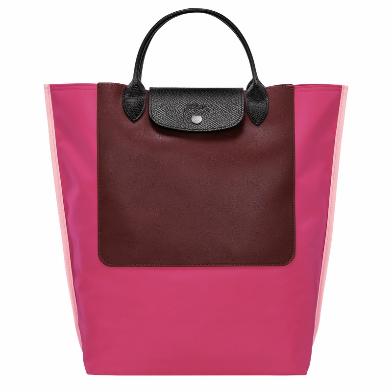 Longchamp Cabas M Tote bag - Canvas Fuchsia | UKSJ20931