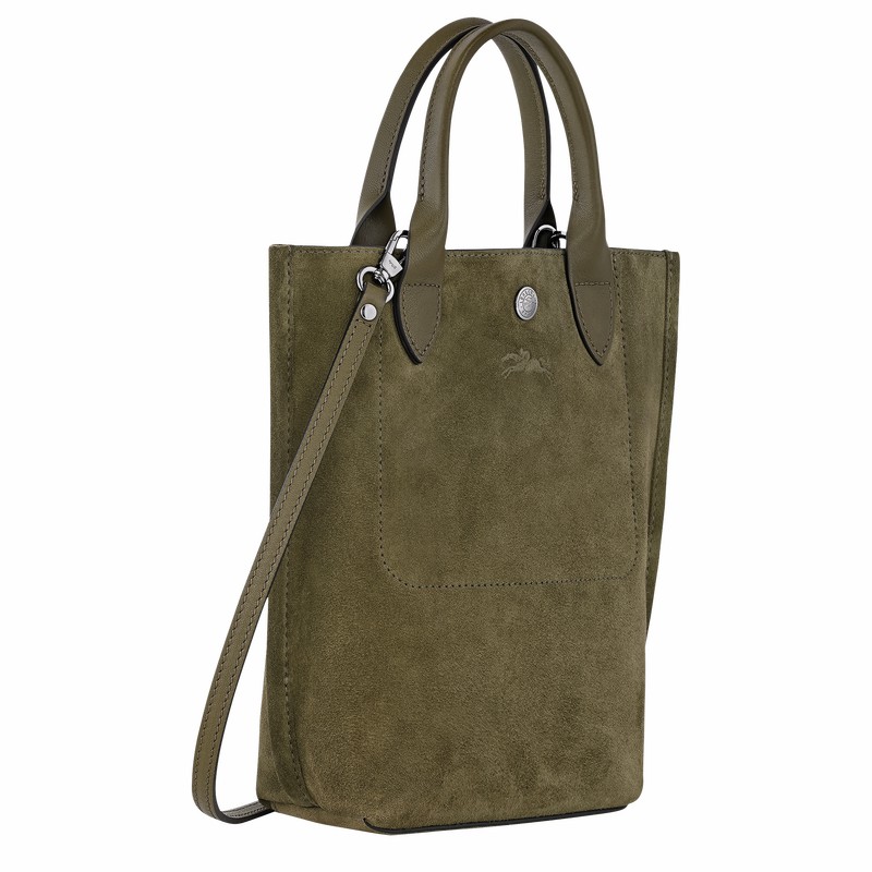 Longchamp Cabas XS Tote bag - Leather Khaki | OMHS34791