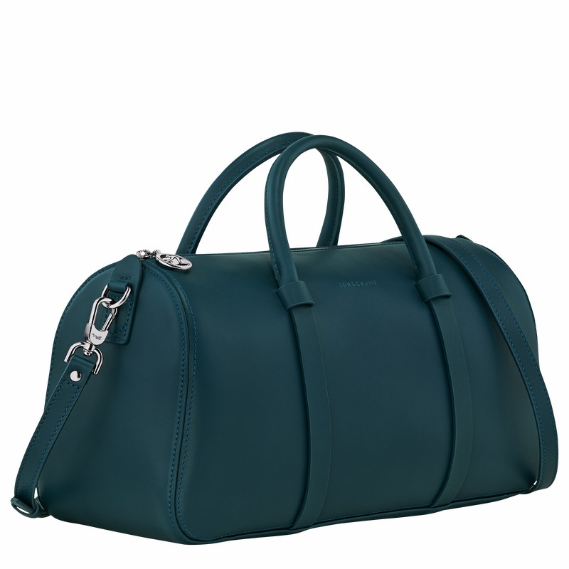 Longchamp Daylong L Handbag - Leather Blue | DVFG68724