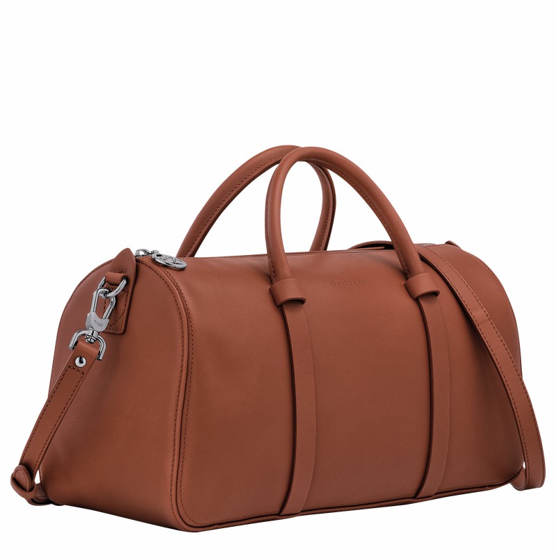 Longchamp Daylong L Handbag - Leather Brown | NGVW46039