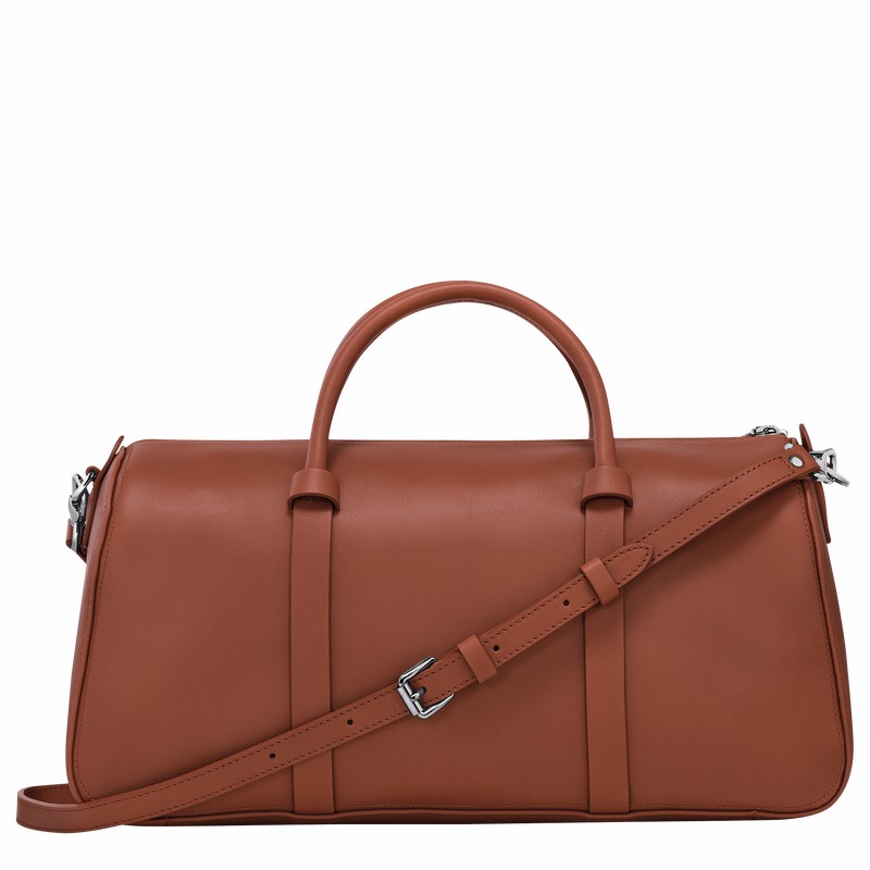 Longchamp Daylong L Handbag - Leather Brown | NGVW46039