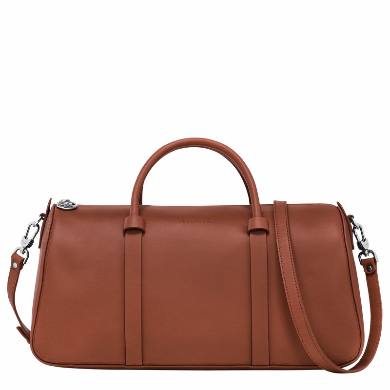 Longchamp Daylong L Handbag - Leather Brown | NGVW46039