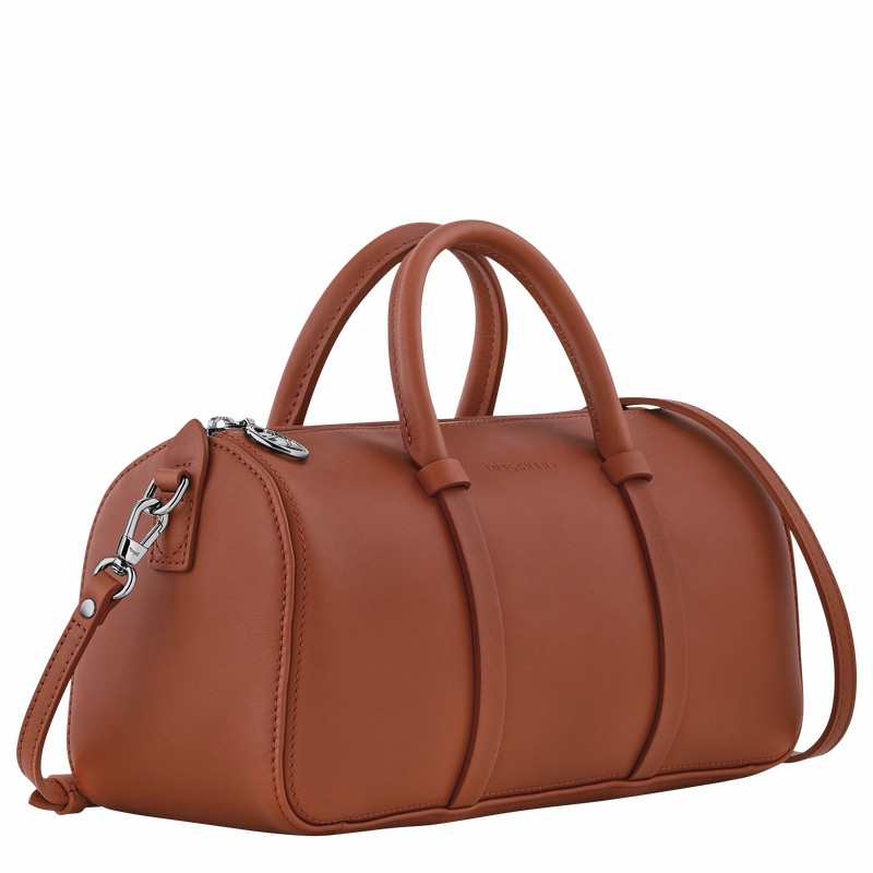 Longchamp Daylong M Handbag - Leather Brown | ZUQB59243