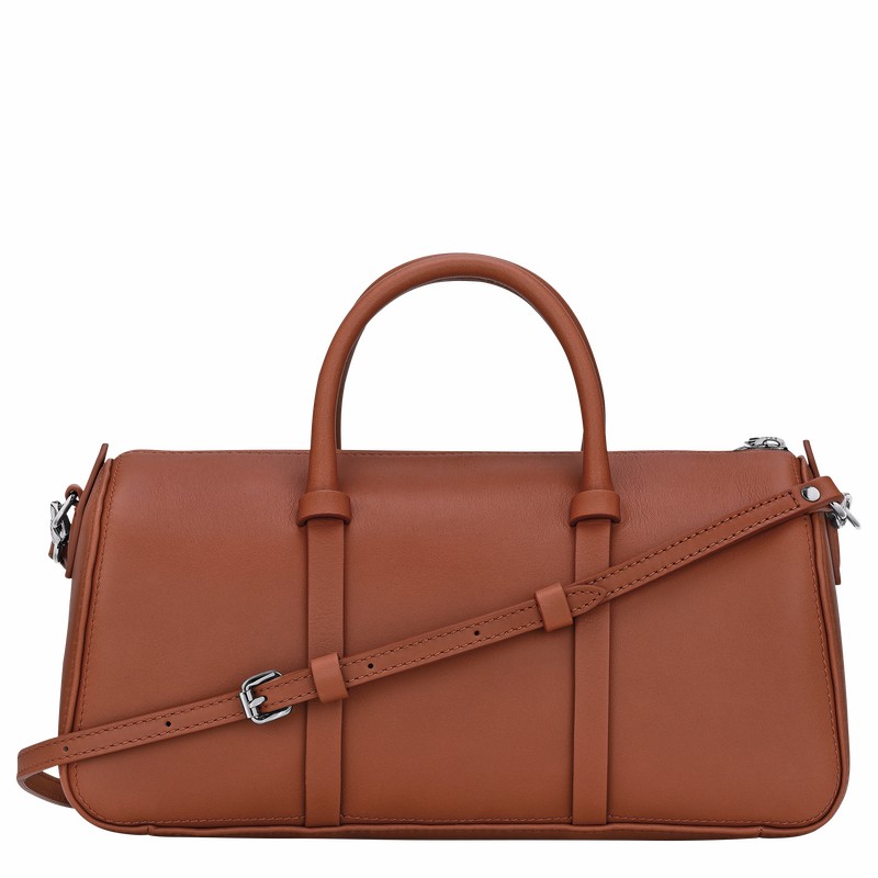 Longchamp Daylong M Handbag - Leather Brown | ZUQB59243