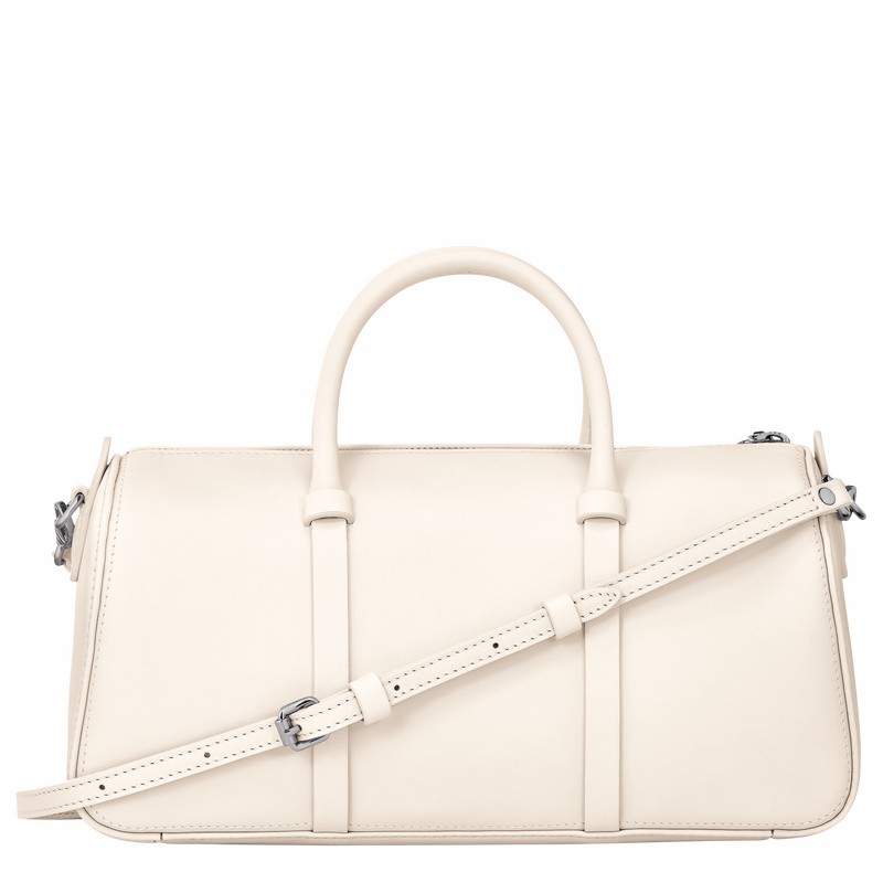 Longchamp Daylong M Handbag - Leather White | JZQF50932