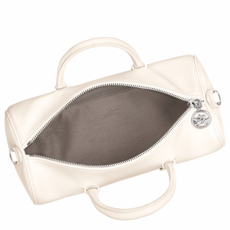 Longchamp Daylong M Handbag - Leather White | JZQF50932