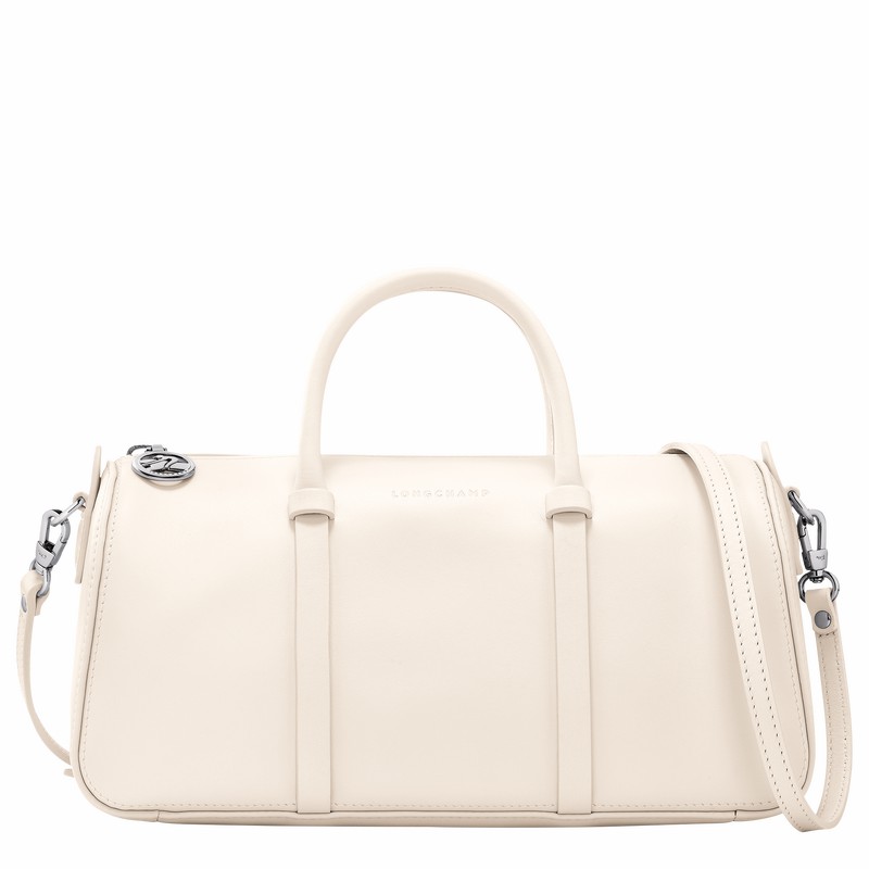 Longchamp Daylong M Handbag - Leather White | JZQF50932