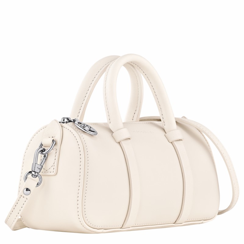 Longchamp Daylong S Handbag - Leather White | JPQX68713