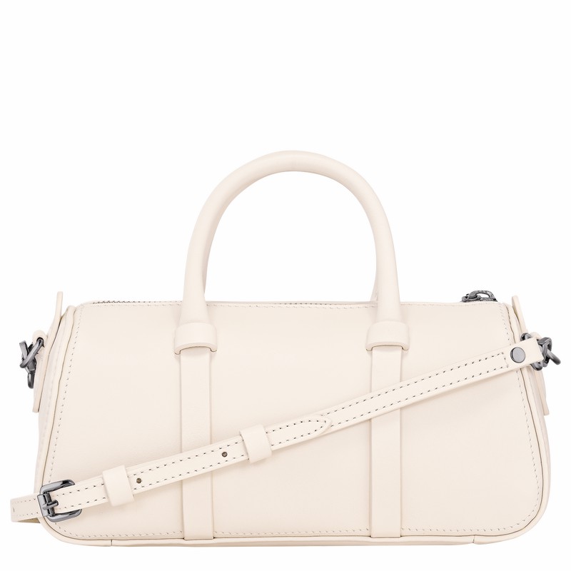 Longchamp Daylong S Handbag - Leather White | JPQX68713