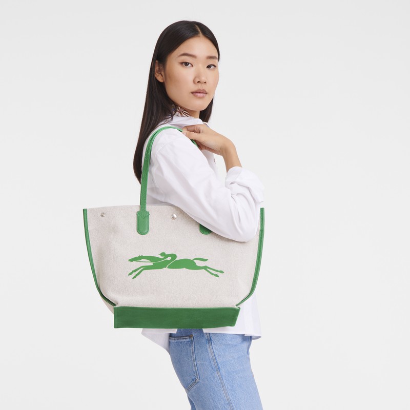 Longchamp Essential L Tote bag - Canvas Green | EKHA70819