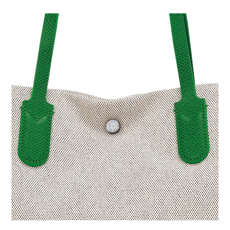 Longchamp Essential L Tote bag - Canvas Green | EKHA70819