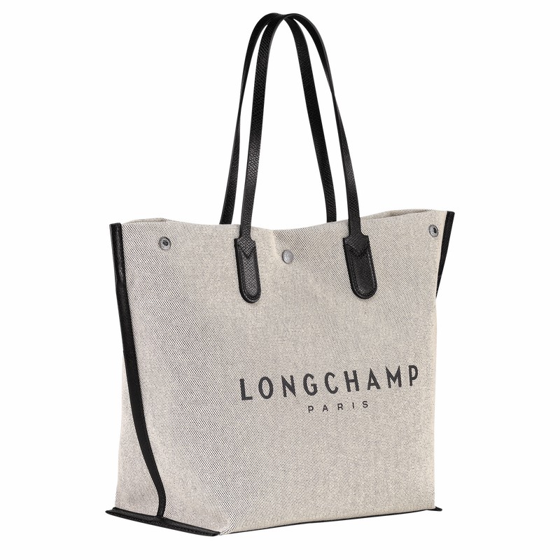 Longchamp Essential L Tote bag - Canvas White | VJMG37265