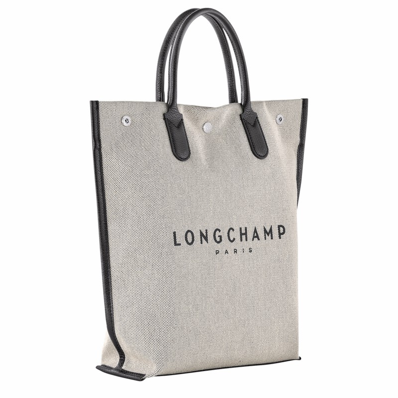 Longchamp Essential M Tote bag - Canvas White | YVUJ39720