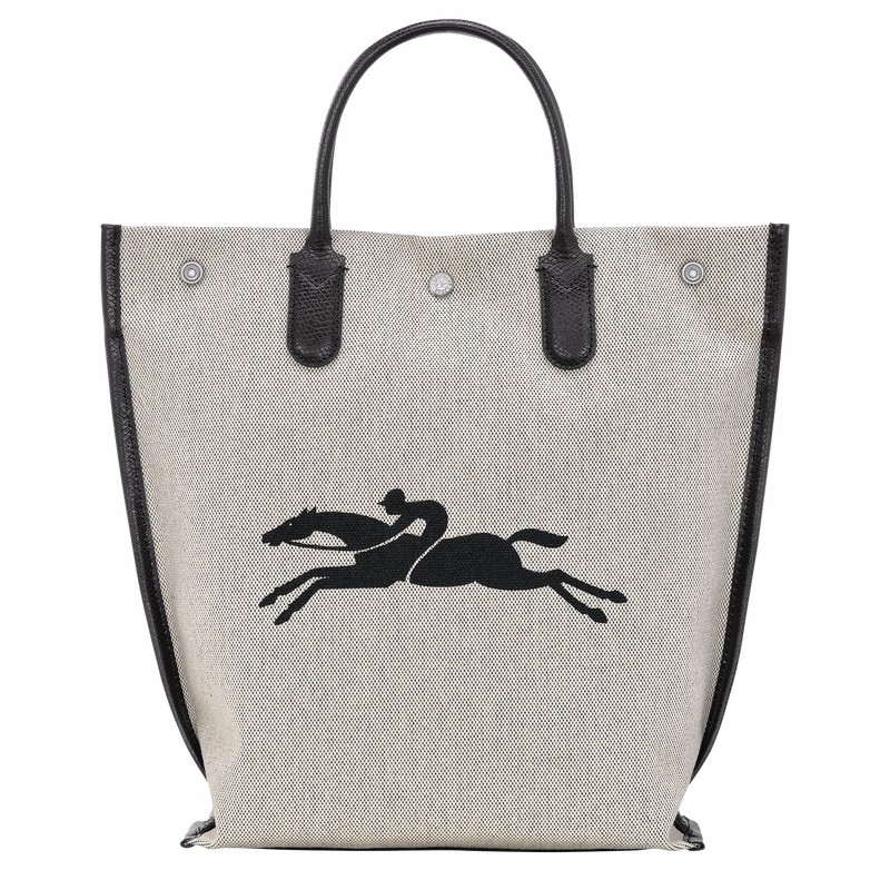 Longchamp Essential M Tote bag - Canvas White | NJKM41256