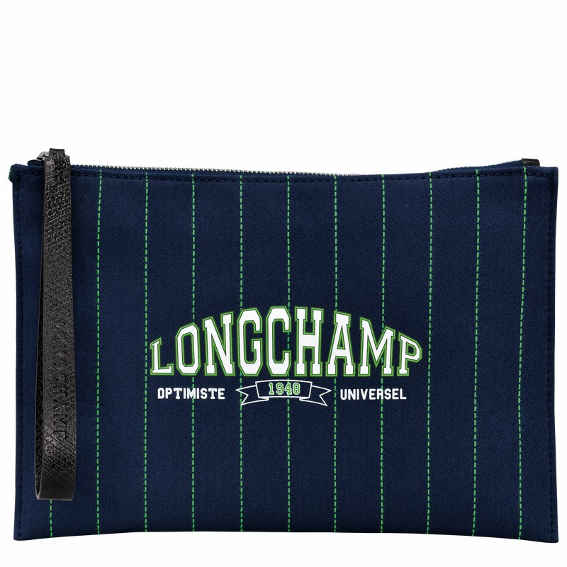 Longchamp Essential Pouch - Canvas Navy | WJYM76812