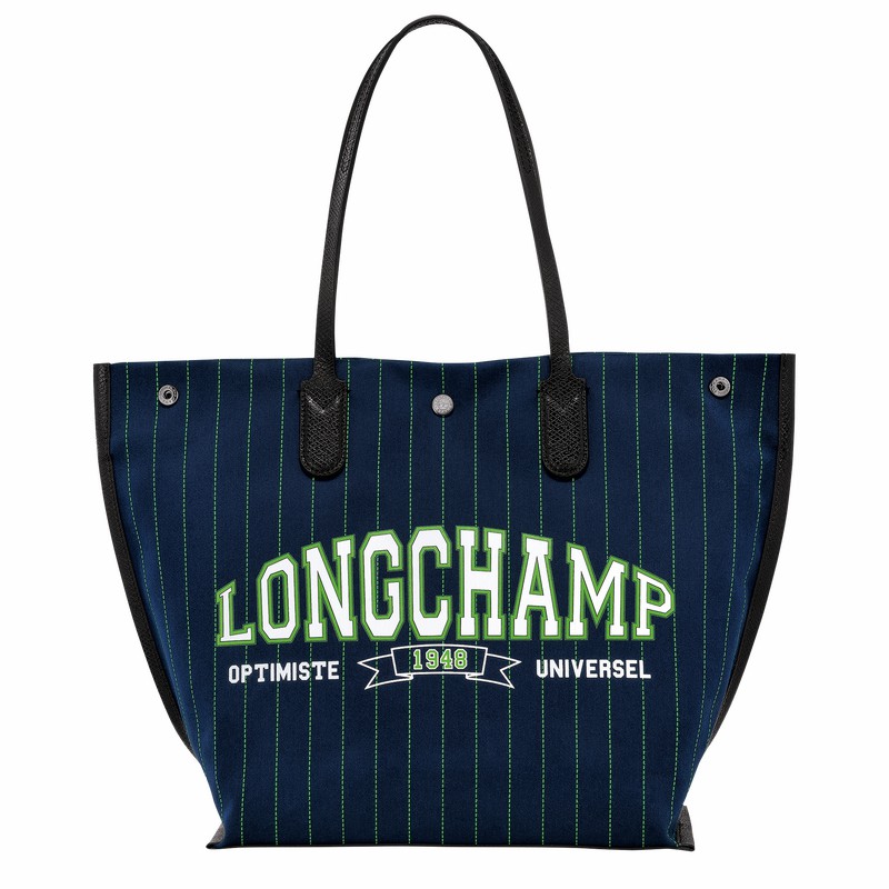 Longchamp Essential Tote bag - Canvas Navy | JLGI09834