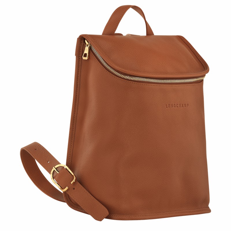 Longchamp Le FOULONNÉ Backpack - Leather Caramel | LVDG29036