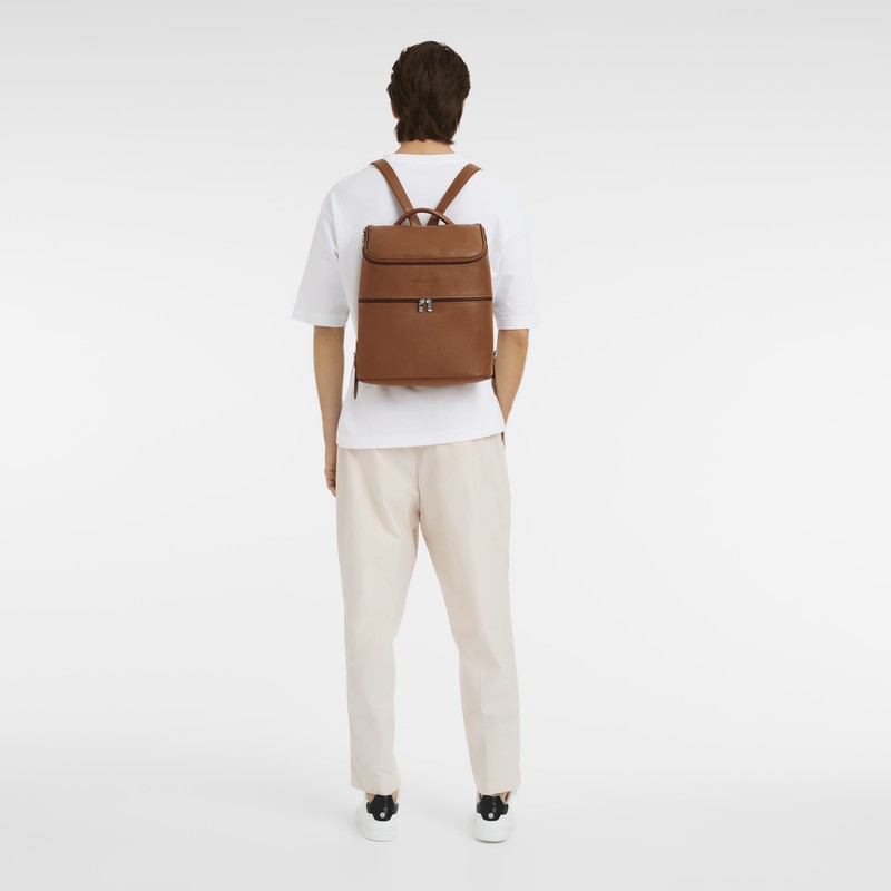 Longchamp Le FOULONNÉ Backpack - Leather Caramel | IMQG78569