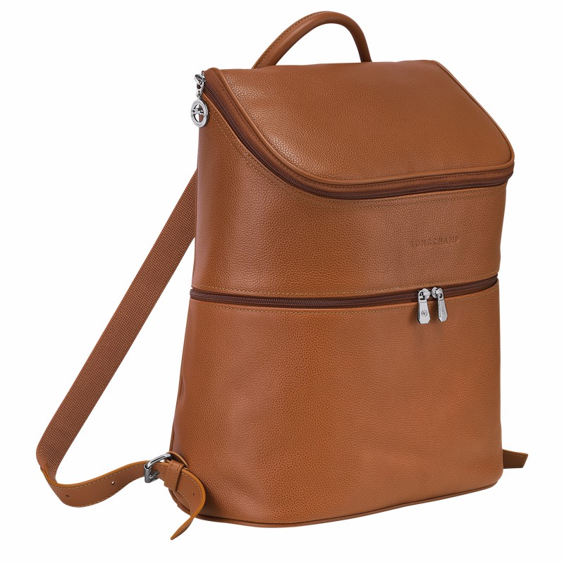 Longchamp Le FOULONNÉ Backpack - Leather Caramel | IMQG78569