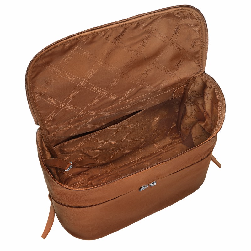 Longchamp Le FOULONNÉ Backpack - Leather Caramel | IMQG78569