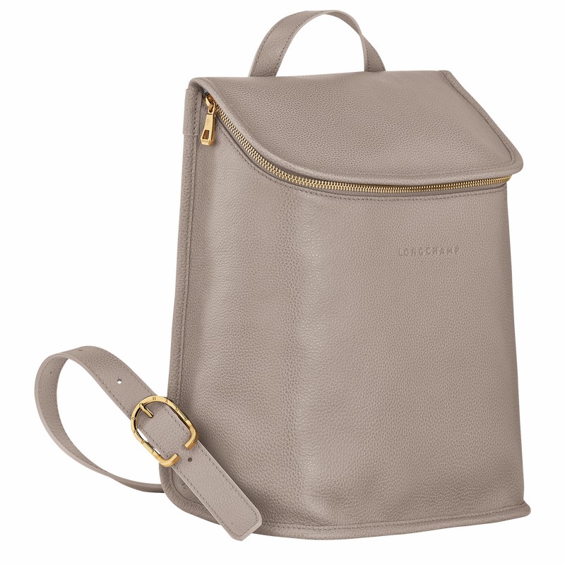 Longchamp Le FOULONNÉ Backpack - Leather Grey | LQCF31708