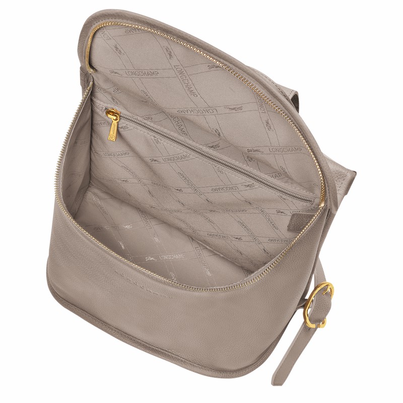 Longchamp Le FOULONNÉ Backpack - Leather Grey | LQCF31708