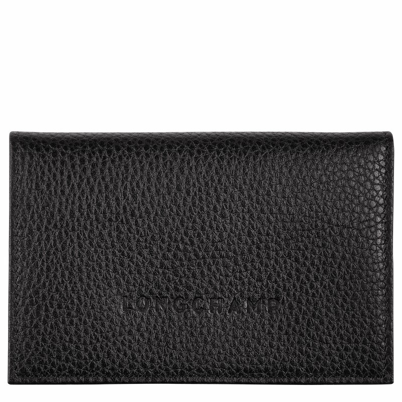 Longchamp Le FOULONNÉ Card holder - Leather Black | FNRU41623