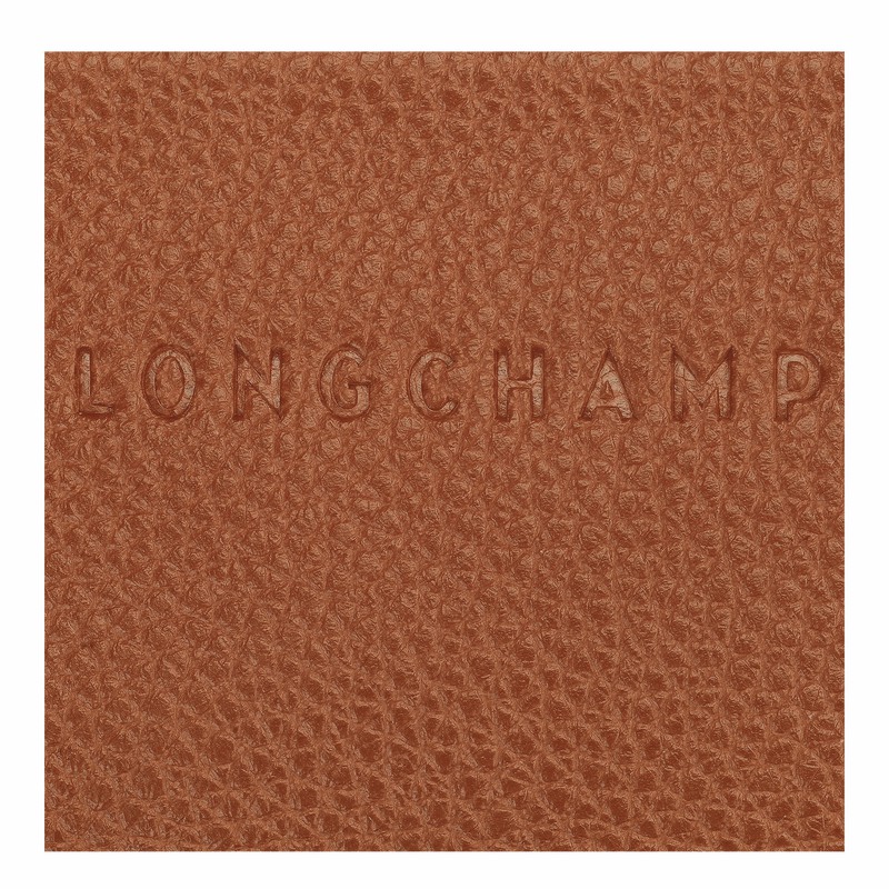 Longchamp Le FOULONNÉ Card holder - Leather Caramel | QJST98073