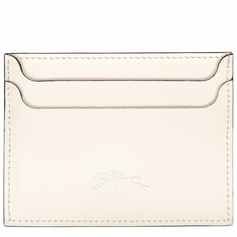 Longchamp Le FOULONNÉ Card holder - Leather White | NOFK08734