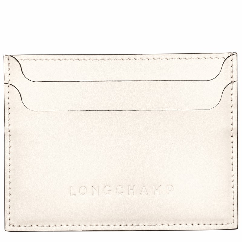 Longchamp Le FOULONNÉ Card holder - Leather White | NOFK08734