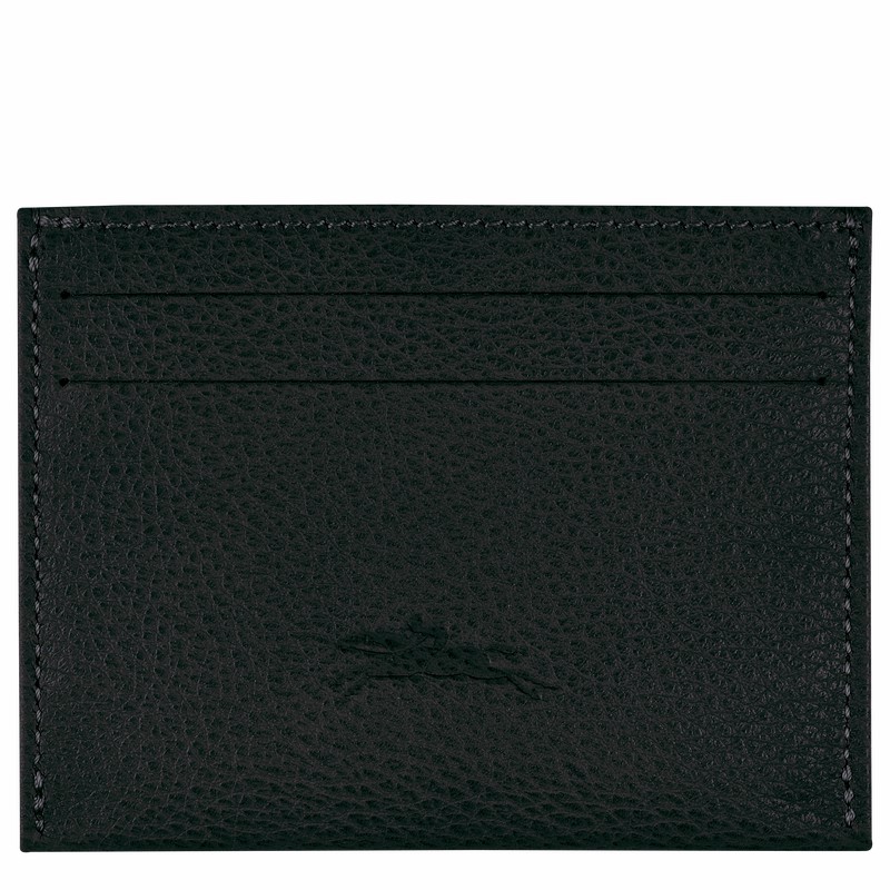 Longchamp Le FOULONNÉ Cardholder - Leather Black | WJID17923