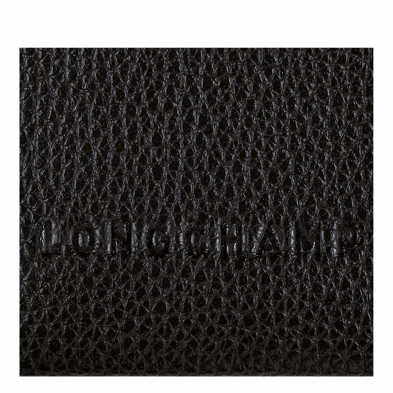 Longchamp Le FOULONNÉ Cardholder - Leather Black | WJID17923