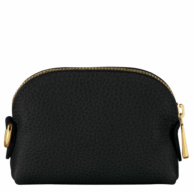 Longchamp Le FOULONNÉ Coin purse - Leather Black | CAWO35280