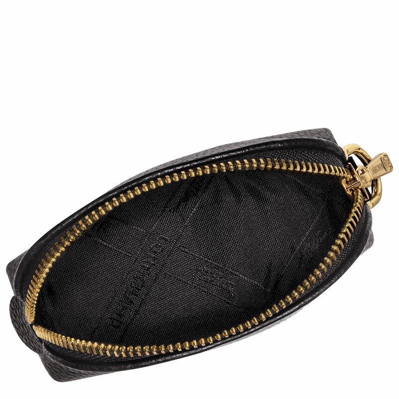 Longchamp Le FOULONNÉ Coin purse - Leather Black | CAWO35280