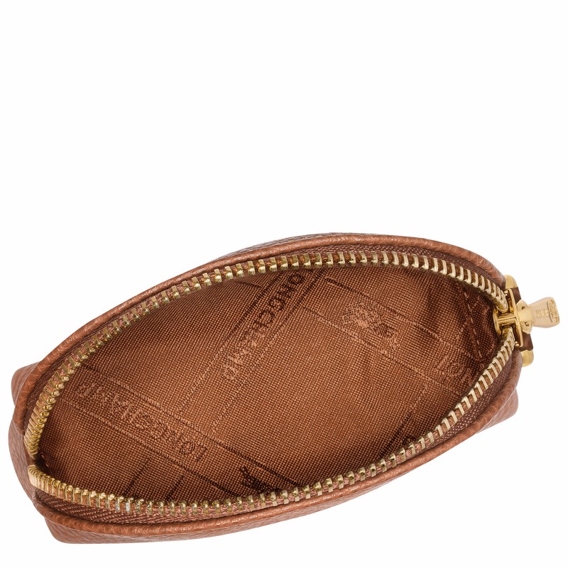 Longchamp Le FOULONNÉ Coin purse - Leather Caramel | VTAF52639