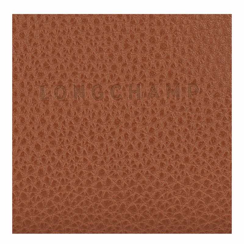 Longchamp Le FOULONNÉ Coin purse - Leather Caramel | VTAF52639