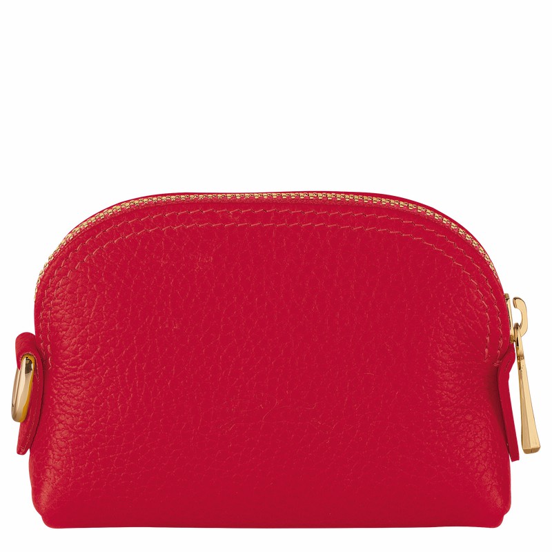 Longchamp Le FOULONNÉ Coin purse - Leather Red | KCYV29754