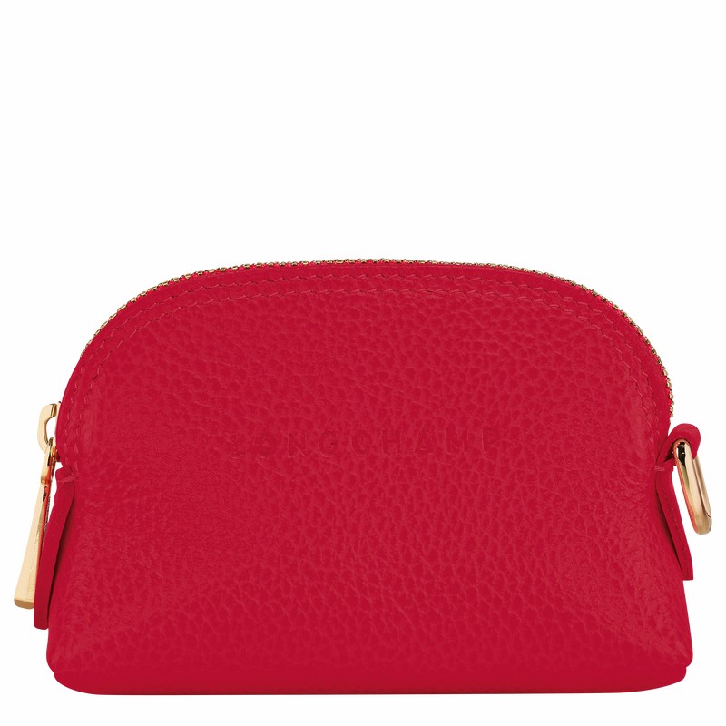 Longchamp Le FOULONNÉ Coin purse - Leather Red | KCYV29754