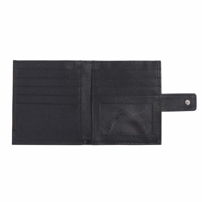 Longchamp Le FOULONNÉ Compact wallet - Leather Black | FBPY42907