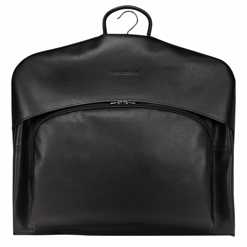 Longchamp Le FOULONNÉ Garment cover - Leather Black | NKQF32019