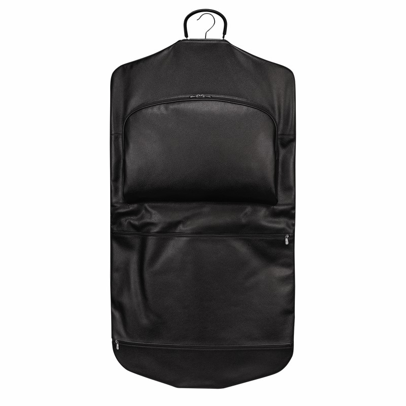 Longchamp Le FOULONNÉ Garment cover - Leather Black | NKQF32019