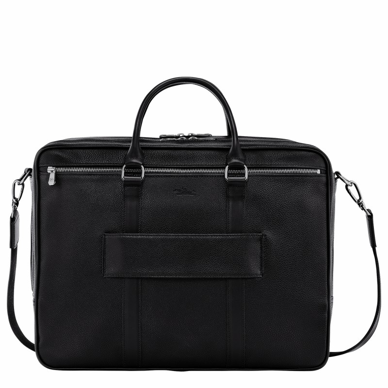 Longchamp Le FOULONNÉ L Briefcase - Leather Black | HTPL56104