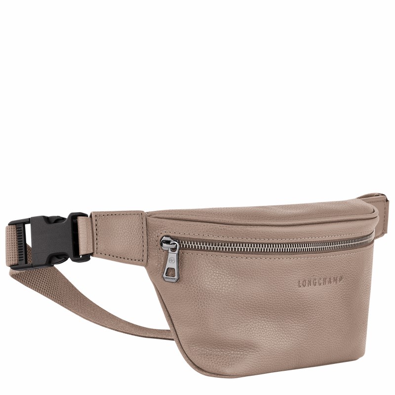 Longchamp Le FOULONNÉ M Belt bag - Leather Grey | MCZW46391